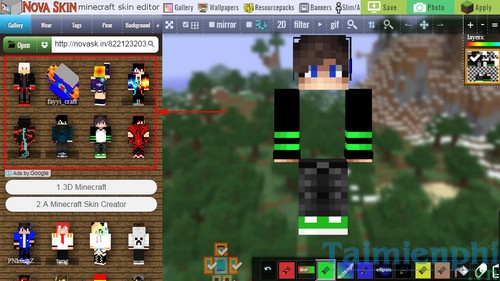 Cách thay skin cho Minecraft, cài skin minecraft