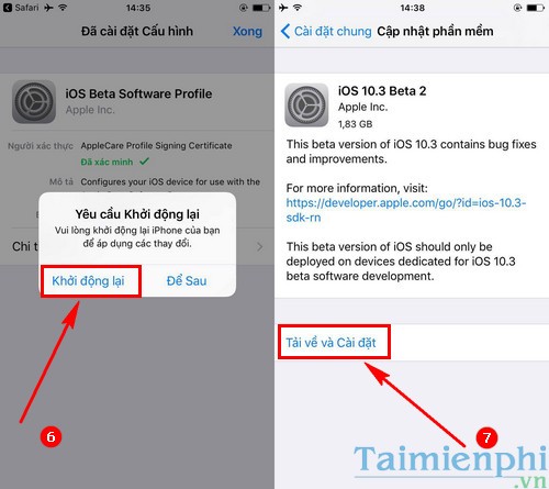 Hướng dẫn nâng cấp iOS 10.3 beta cho iPhone, iPad