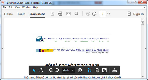 loai bo thanh sidebar tren adobe reader dc khi chay mac dinh 4