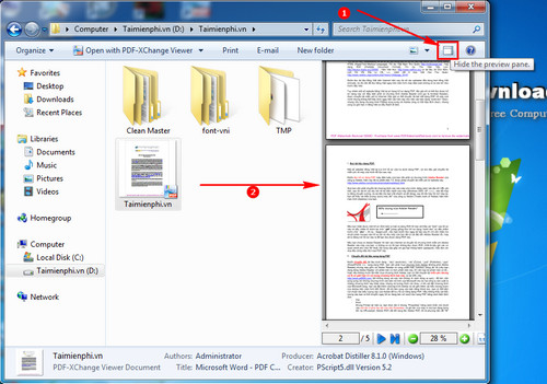 xem truoc cac file word excel pdf tren windows