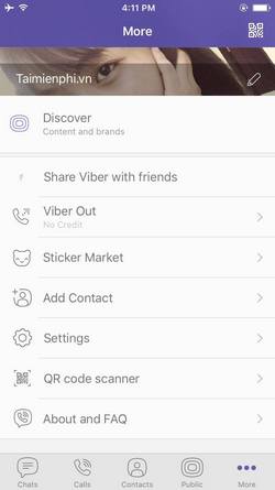 Đổi ngôn ngữ Viber trên điện thoại iPhone, Android