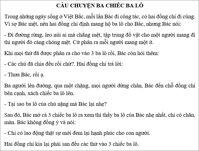 cau chuyen ba chiec ba lo