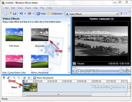 Cách thêm hiệu ứng vào Video trên Windows Movie Maker