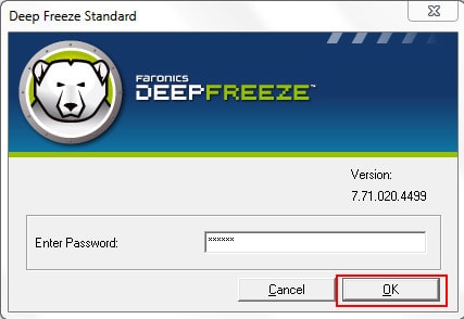 Cách đặt mật khẩu bảo vệ các thiết lập bằng Deep Freeze