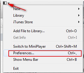 iTunes - Cách đặt icon trên khay hệ thống