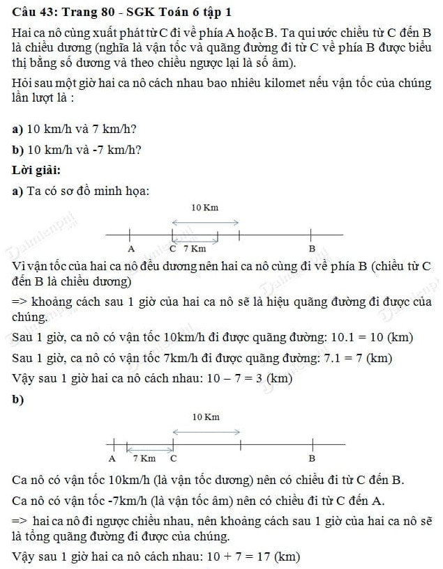 Giải toán lớp 6 tập 1 trang 78, 79, 80 tính chất của phép cộng các số nguyên