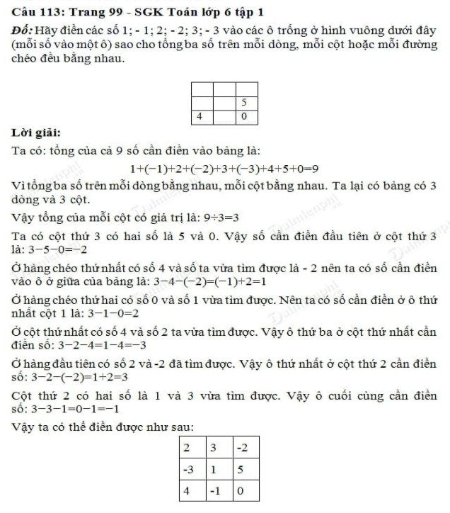Giải toán lớp 6 tập 1 trang 98, 99, 100