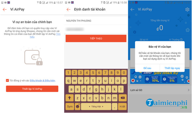 cach tao tai khoan airpay