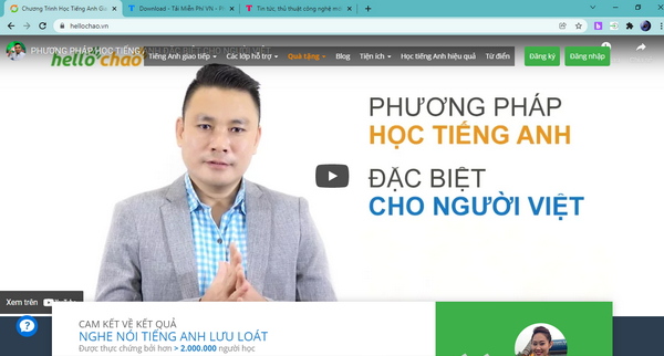 web hoc tieng anh online