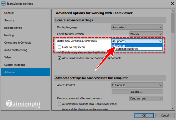 Cách cập nhật TeamViewer phiên bản mới tự động