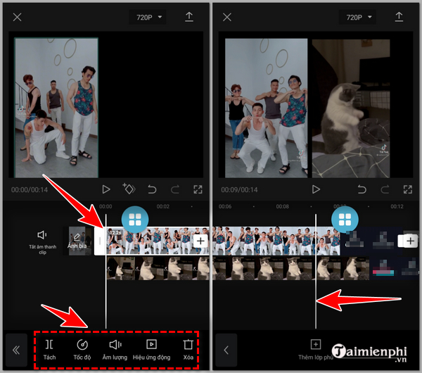 How to merge 2 videos with 1 bar on CapCut