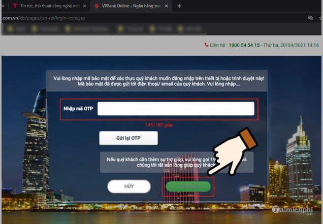 cach kiem tra thong tin chu tai khoan tren vpbank online