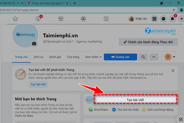 Cach tao fanpage Facebook tren dien thoai