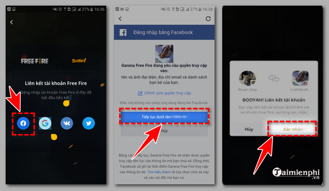 huong dan lien ket tai khoan Free Fire tren BOOYAH