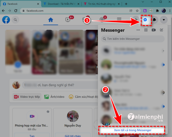 Cach xoa nhom Messenger tren may tinh