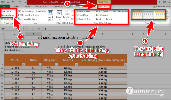 Cách tạo trạng thái trong Excel