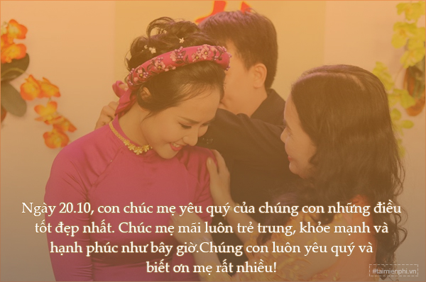 Nhung loi chuc 20/10 danh cho me chong