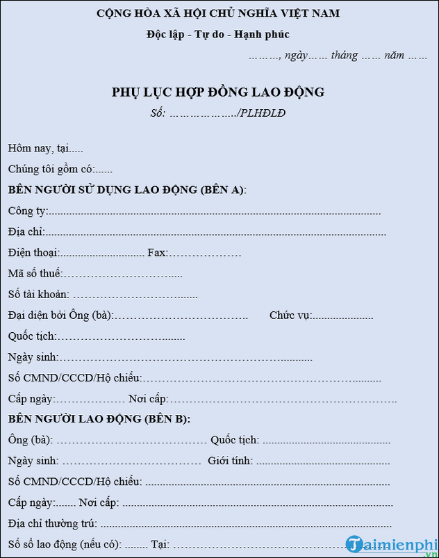 Download mau phu luc hop dong