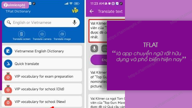 App dich tieng Anh sang tieng Viet