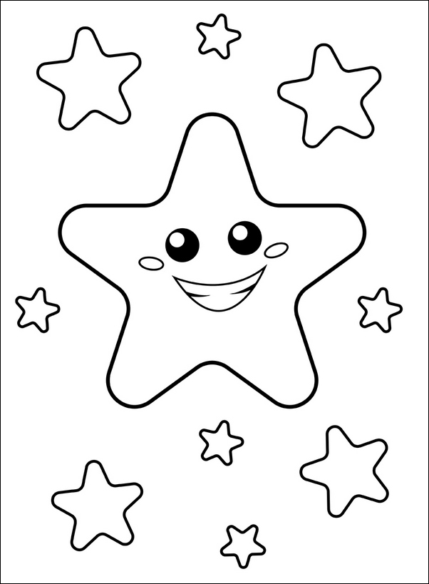 50 tranh tô màu ngôi sao cho bé dễ thương ngộ nghĩnh đơn giản   thptphamhongthaieduvn
