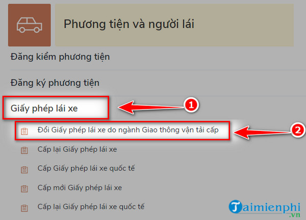 huong dan doi gplx online
