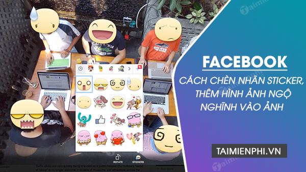 Cach chen icon vao anh dang facebook