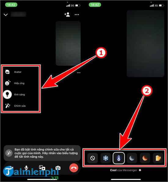 Ten filter tren Messenger va cach chen