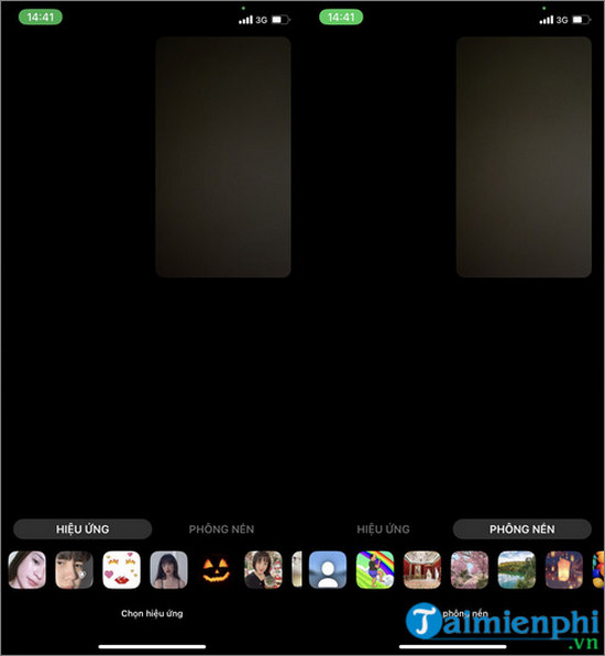 Cach bat filter tren Messenger khi call