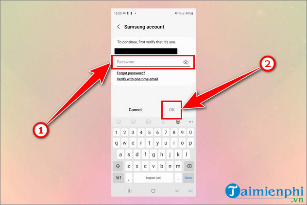 Khoi phuc cai dat goc Samsung