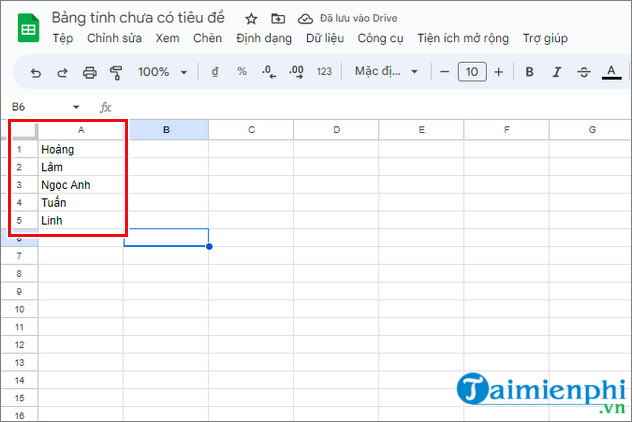 xuong dong trong google sheet trên iphone