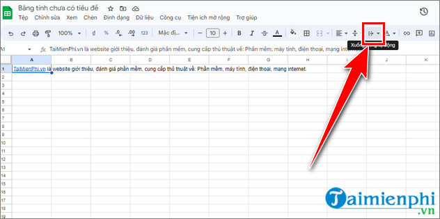 cach xuong dong trong google sheet bang dien thoai