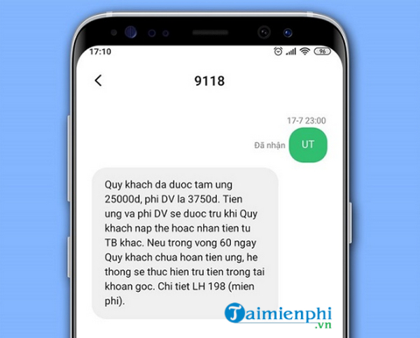 cach ung tien cua viettel