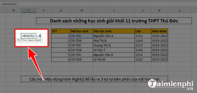 Ham tach chuoi sau ky tu trong Excel