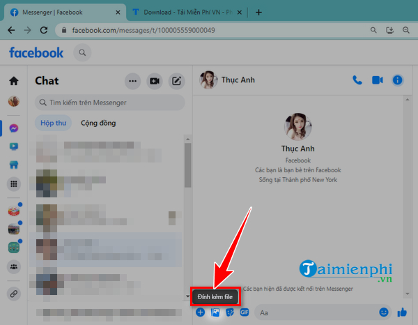 cach gui file word qua messenger tren may tinh