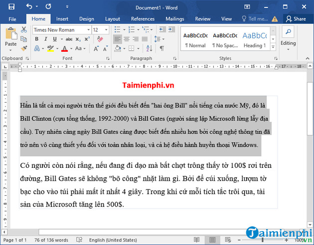 Tat che do formatted trong Word 2016