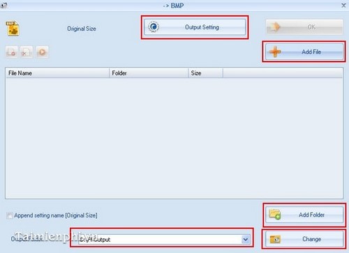 Chuyển đổi ảnh sang BMP bằng Format Factory