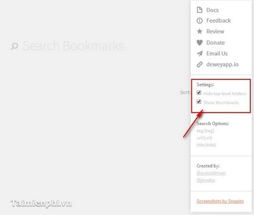 Google Chrome - Quản lý, làm đẹp Bookmark với Dewey