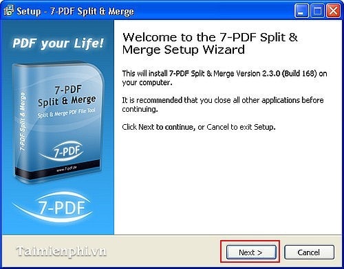 Cách cài 7 PDF Split And Merge