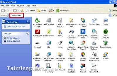 Cách vào Control Panel nhanh trên Windows XP, 7, 8, 10