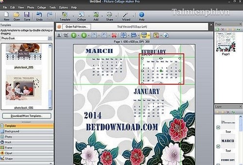 Bí quyết tạo bộ lịch năm mới ấn tượng bằng Picture Collage Maker