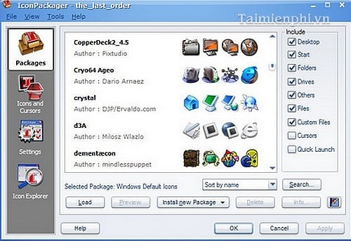 Đổi biểu tượng windows với IconPackager