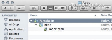Tạo tên miền tĩnh trong Dropbox với Pancake