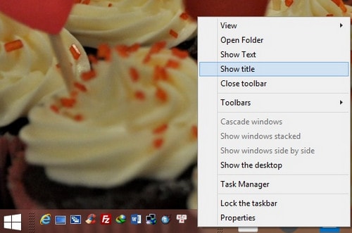 Tùy chỉnh thanh taskbar trên windows