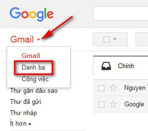 Quản lý danh bạ trong Gmail