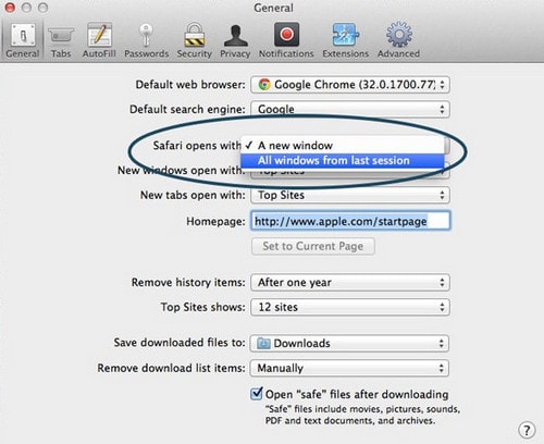 Khôi phục lại tab vừa đóng trong Chrome, Firefox, Opera và Safari trên máy Mac