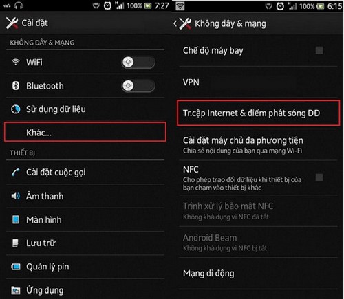 Phát wifi từ điện thoại iPhone, Android sang laptop