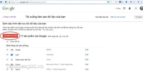 Cách sao lưu, backup dữ liệu trên Google+