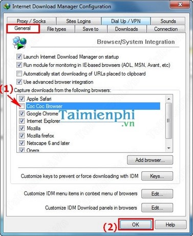 Tại sao CocCoc không tự động bắt link download khi dùng IDM?