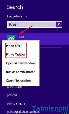 Cách mở Paint trong Windows 8/8.1