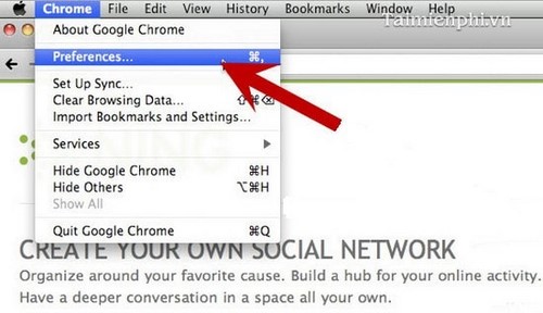 Google Chrome - Bật tính năng cập nhật trên MAC OS X